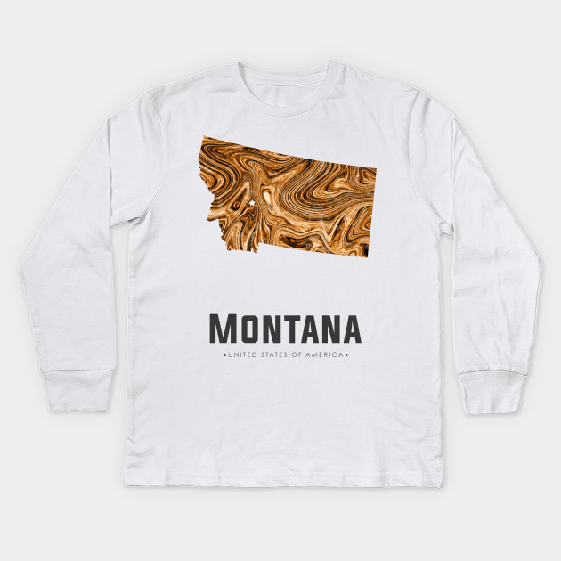 Montana state map abstract golden brown